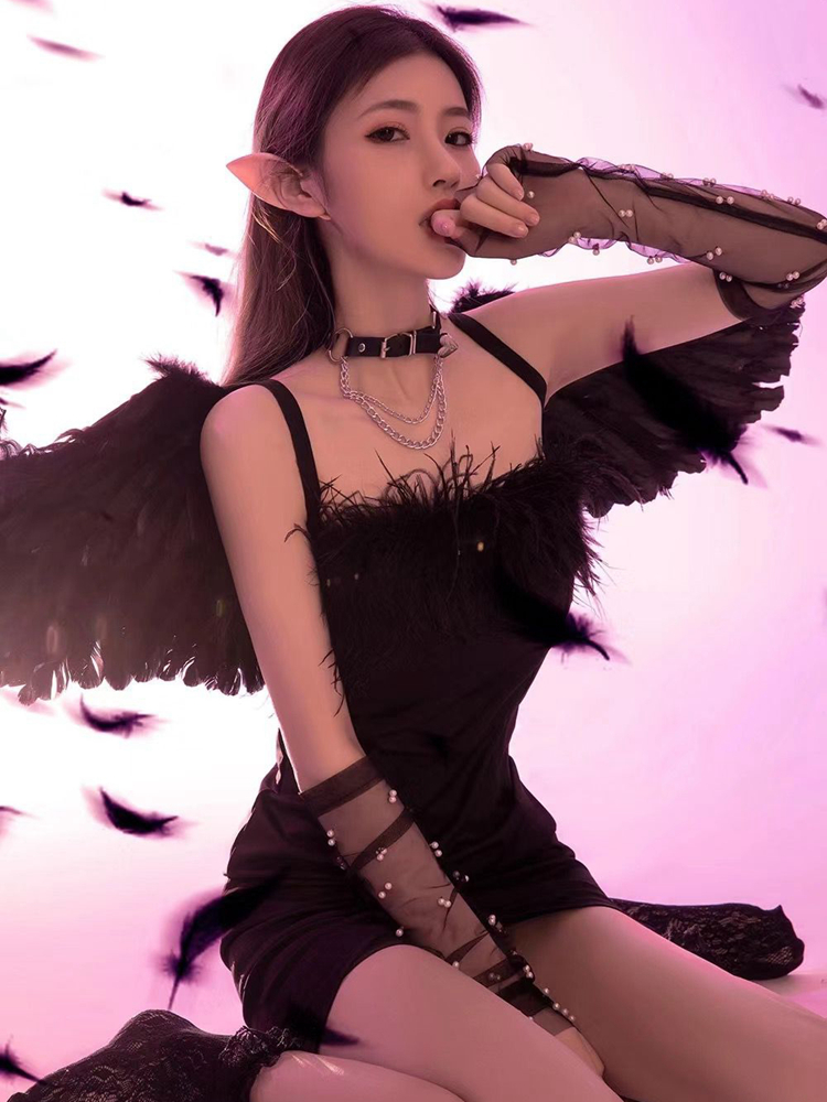 Ethnic Fashion Photography - Queen's Dark Angel Elf Halloween Photography