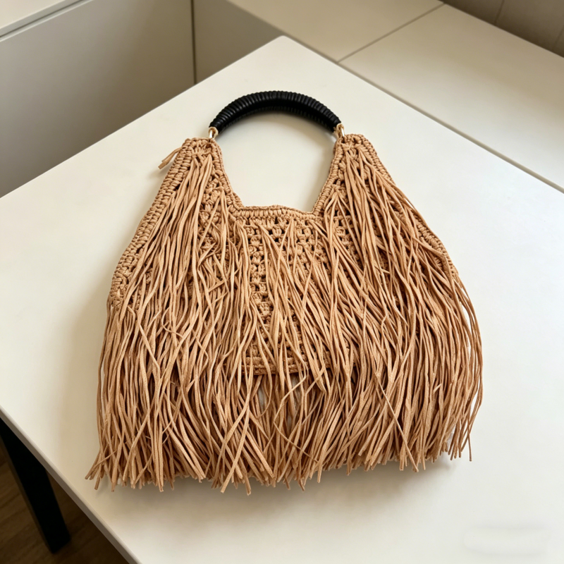 Bohemian Tassel Straw Handbag  - Ethnic Fashion Designer review and price