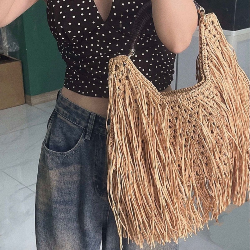 Bohemian Tassel Straw Handbag  - Ethnic Fashion Designer review and price