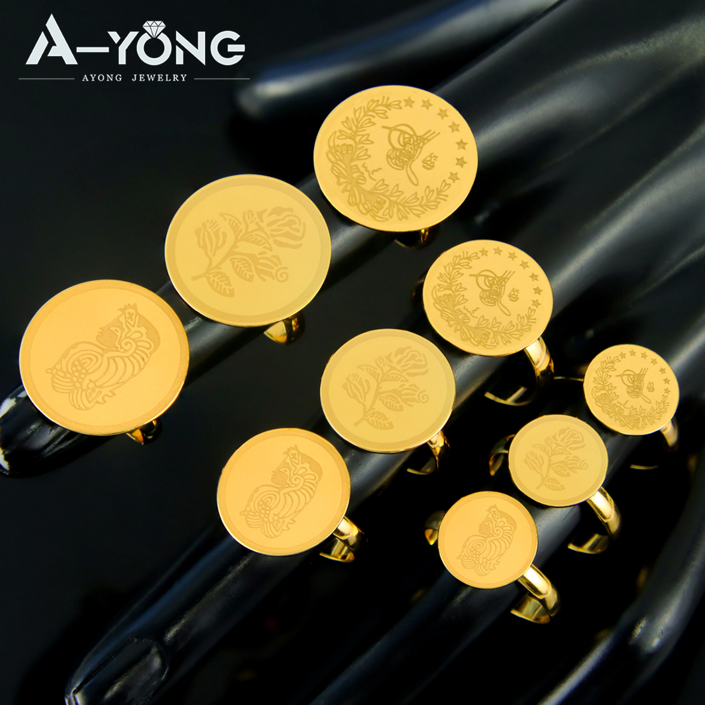 Turkish Coins Rings 18k Gold P - Ethnic Fashion Dubai review and price