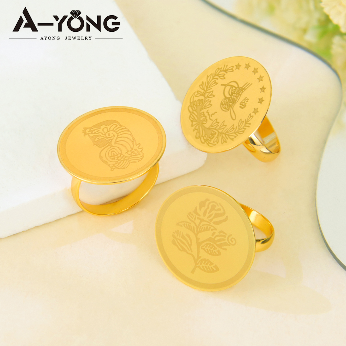 Turkish Coins Rings 18k Gold P - Ethnic Fashion Dubai review and price