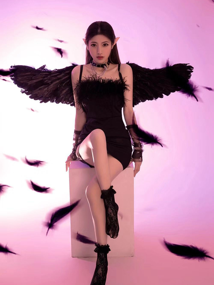 Queen's Dark Angel Elf Hallowe - Ethnic Fashion Photography review and price