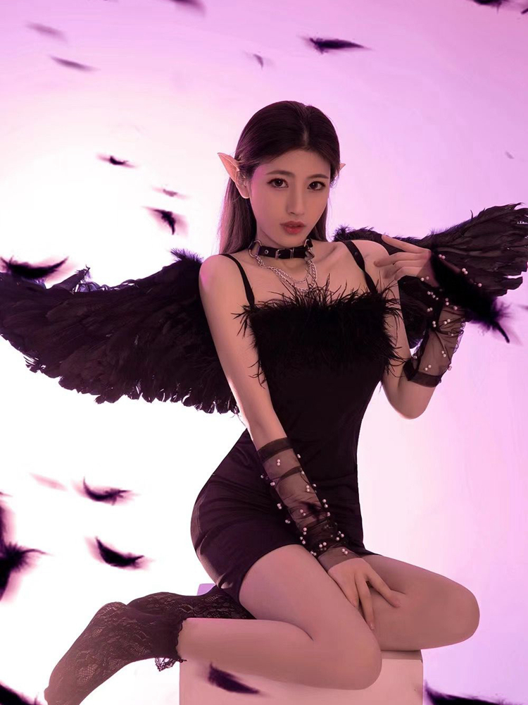 Queen's Dark Angel Elf Hallowe - Ethnic Fashion Photography review and price