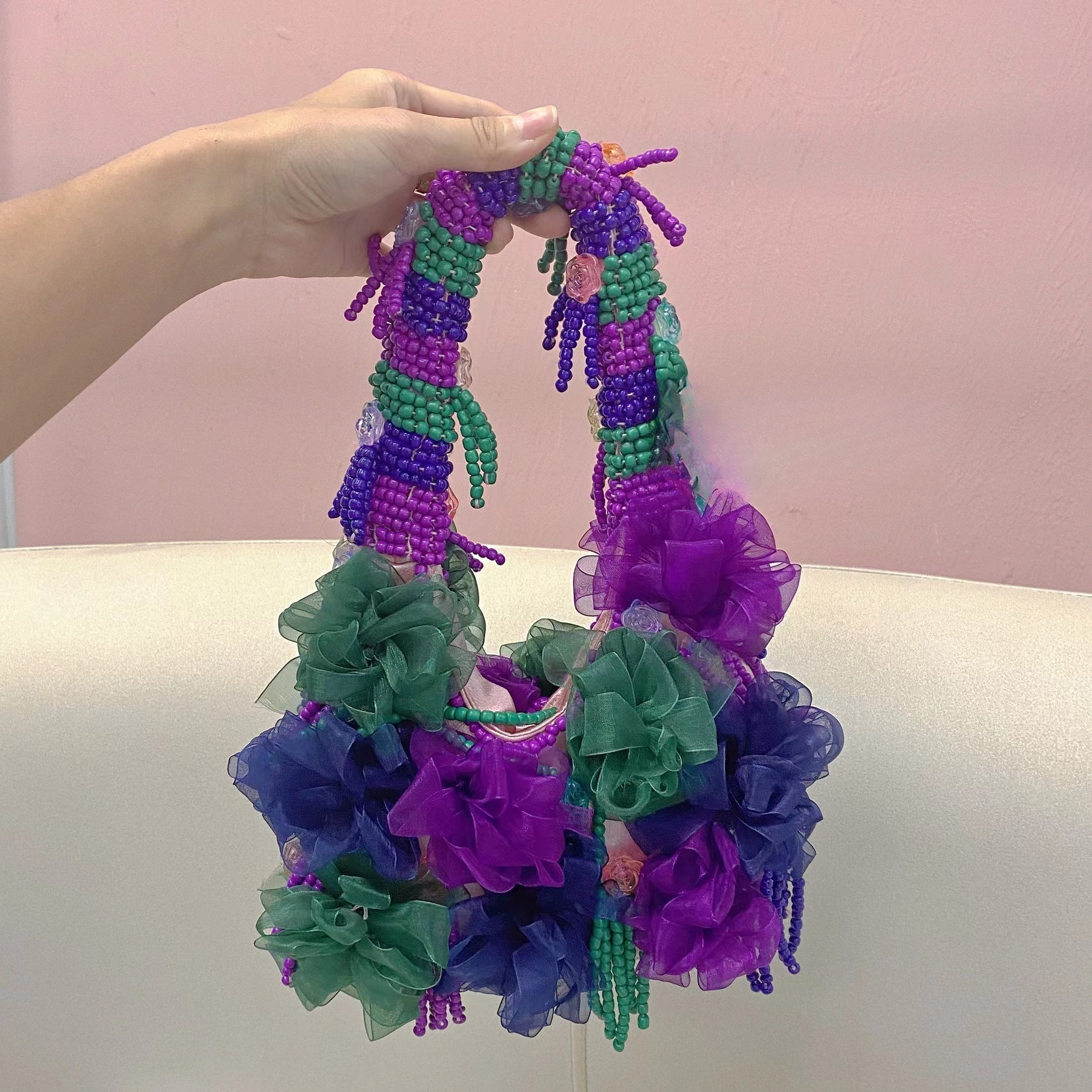 Purple fashion retro flower be - Ethnic Fashion Designer review and price