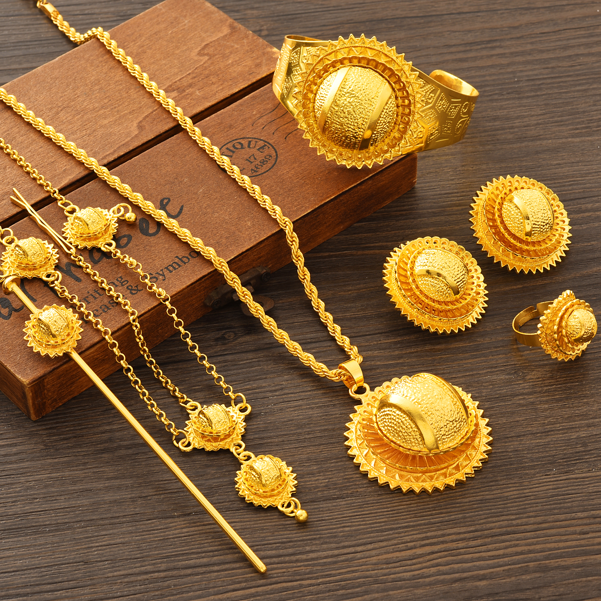 6pcs/set New Dubai 24K Gold Pl - Ethnic Fashion Dubai review and price