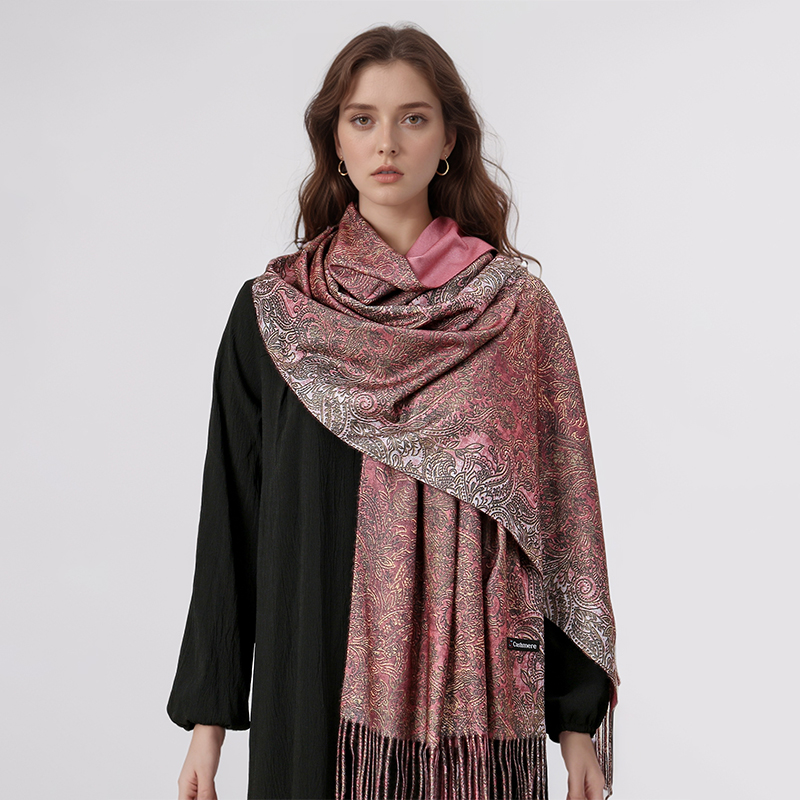 Luxury Paisley Pashmina Shawl  - Ethnic Fashion Designer review and price