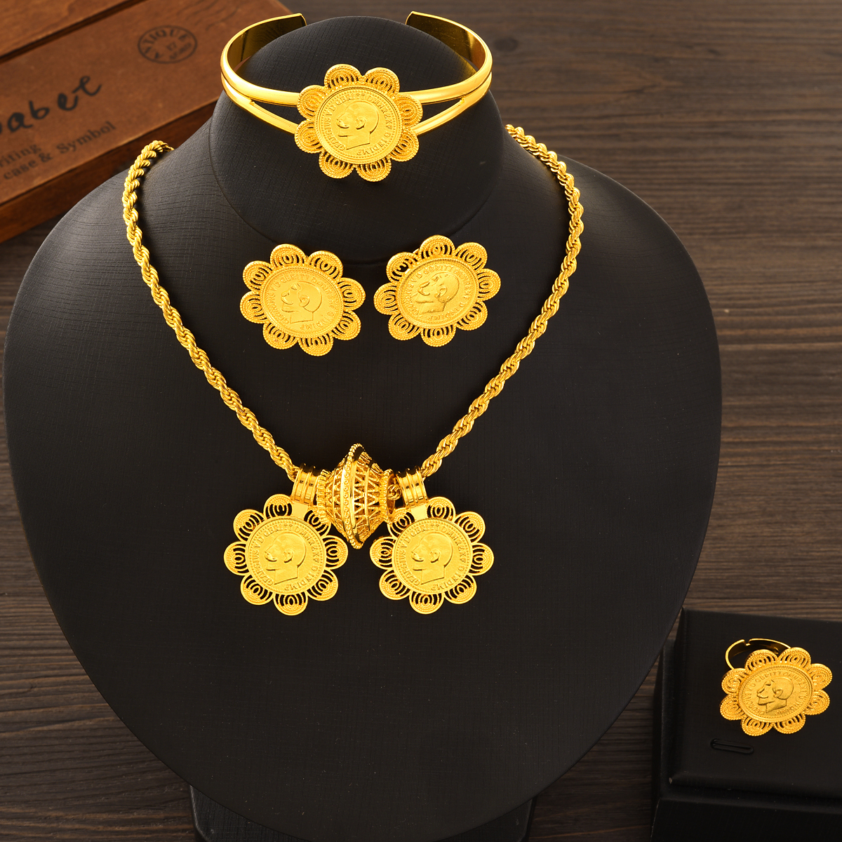 Dubai 24k Gold Plated Double P - Ethnic Fashion Dubai review and price
