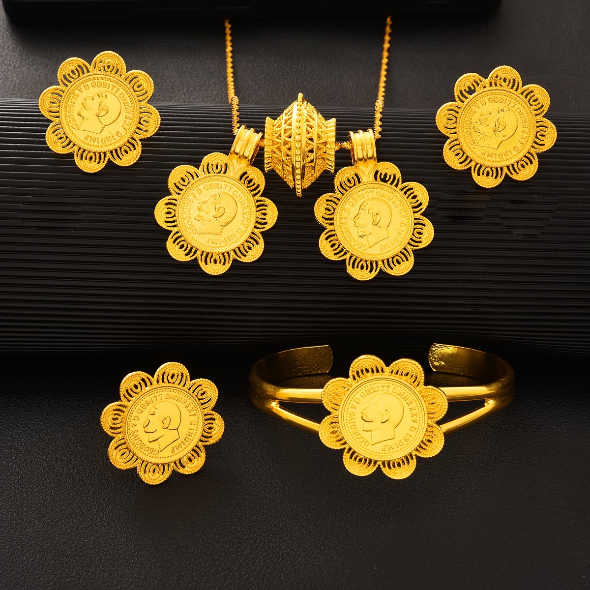 Dubai 24k Gold Plated Double P - Ethnic Fashion Dubai review and price