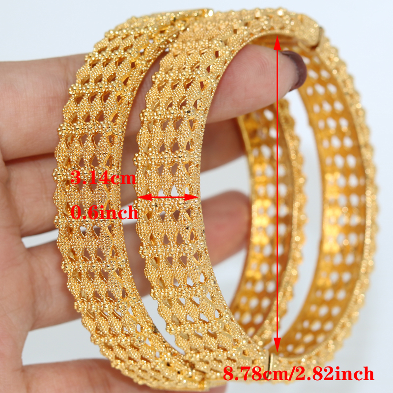 2pcs/lot Indian Gold Bracelets - Ethnic Fashion Dubai review and price