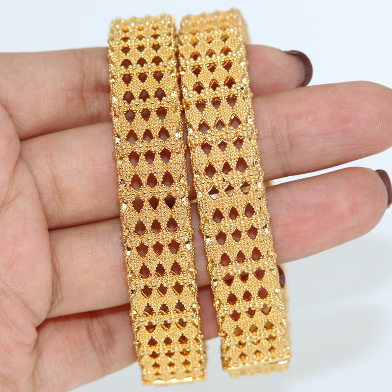2pcs/lot Indian Gold Bracelets - Ethnic Fashion Dubai review and price