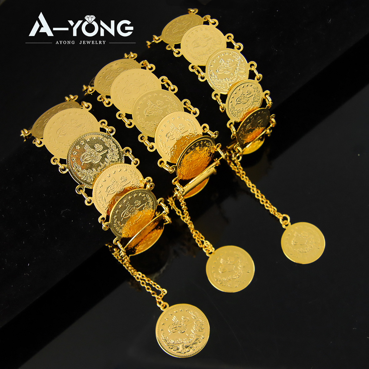 Turkish Coins Bracelet 21k Gol - Ethnic Fashion Dubai review and price