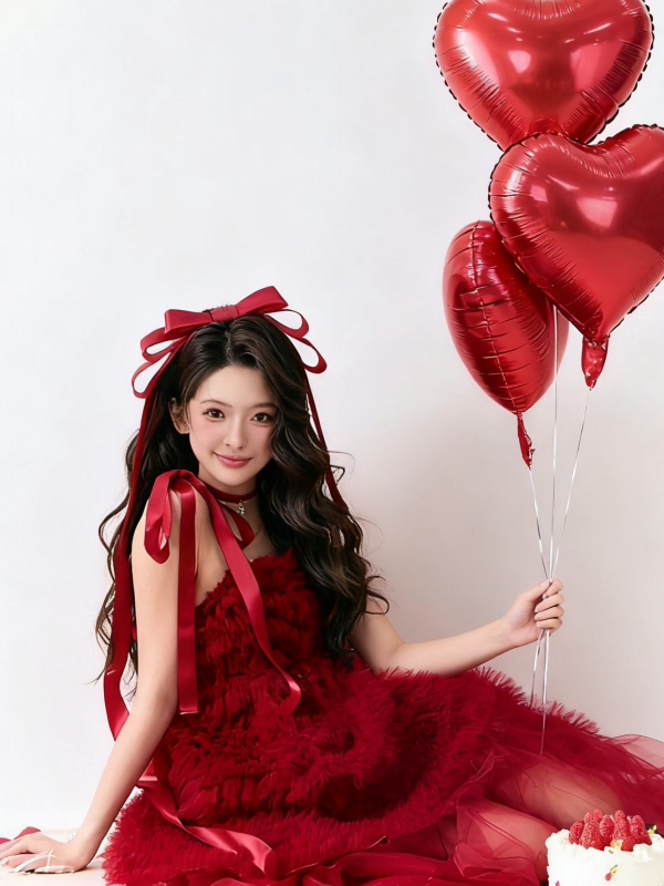 Red Tulle Skirt Artistic Birth - Ethnic Fashion Photography review and price