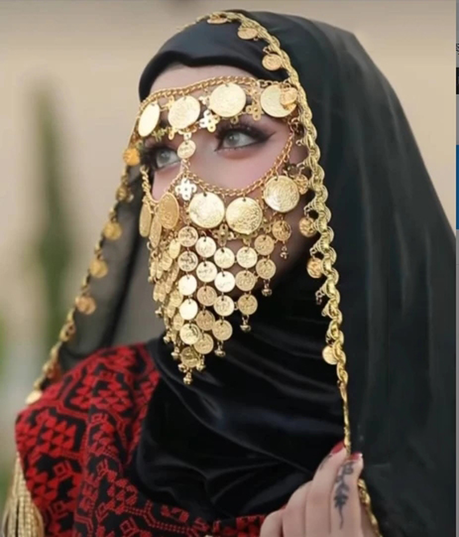 4 Golden Coin Tassel Mask Hair - Fashion Ethnic Indian Clothing review and price