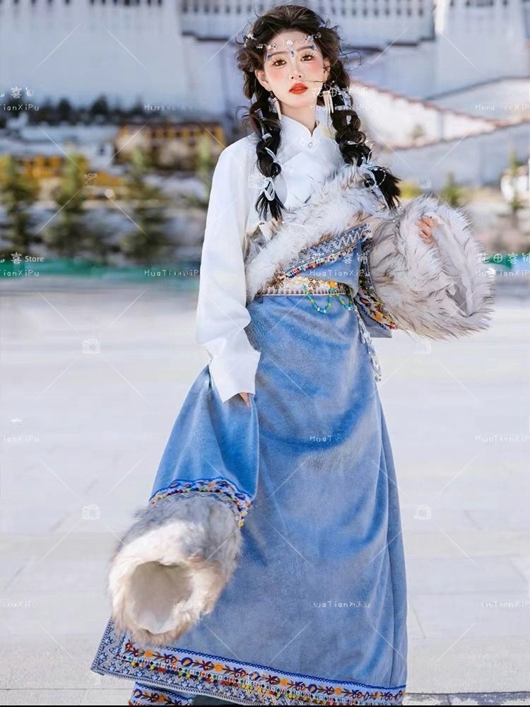 Tibetan Ethnic Women's  Robe F - Ethnic Fashion Photography review and price