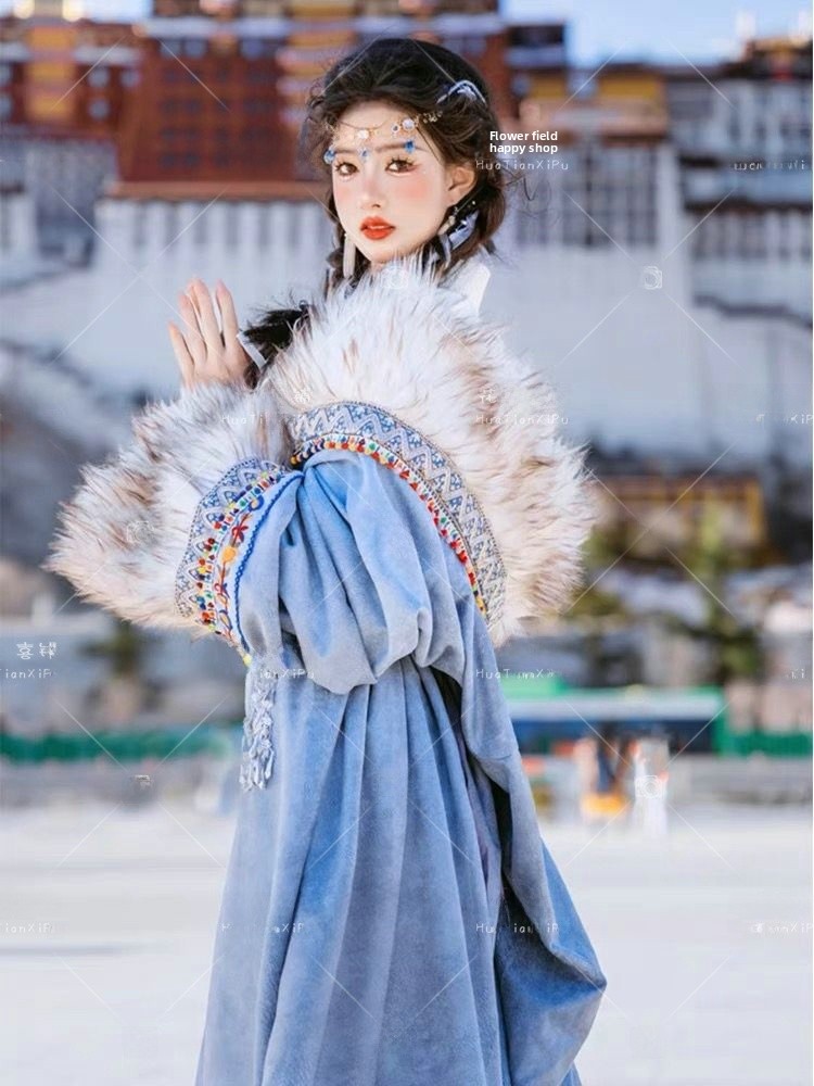Tibetan Ethnic Women's  Robe F - Ethnic Fashion Photography review and price