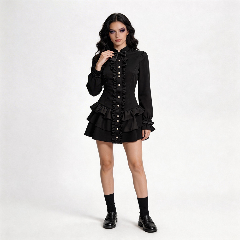 Black Gothic Short Skirt Hallo - Ethnic Wear In Fashion review and price