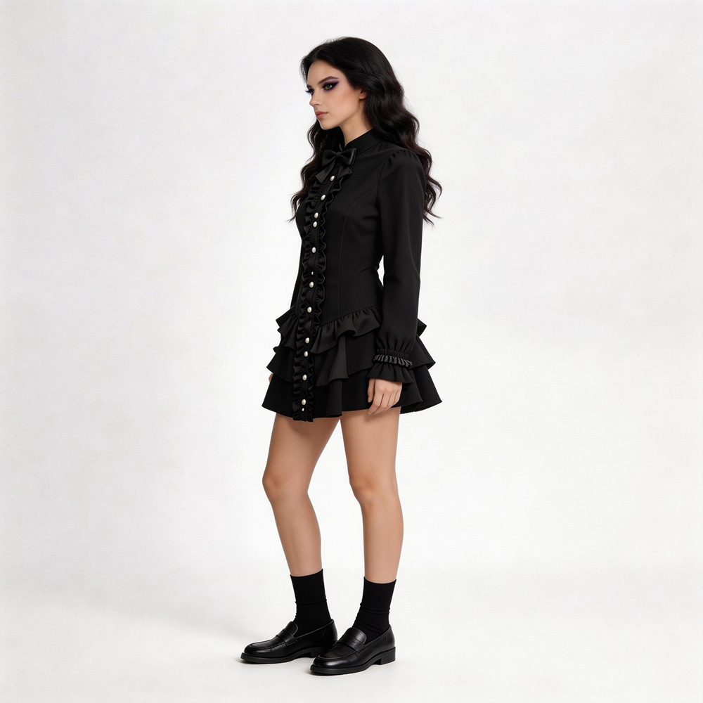 Black Gothic Short Skirt Hallo - Ethnic Wear In Fashion review and price