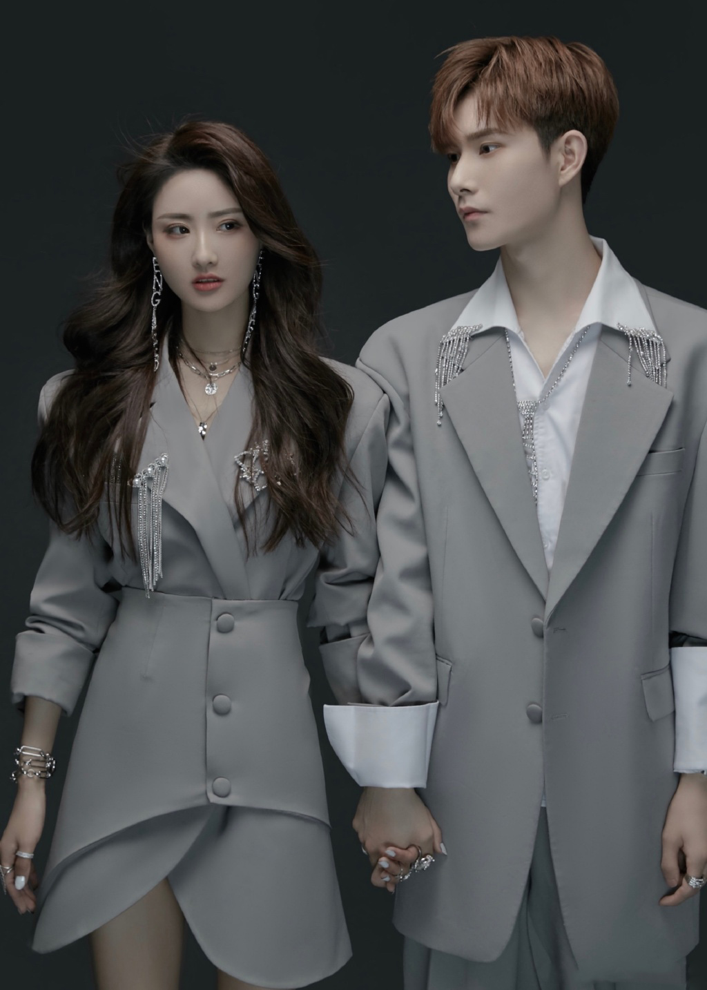 Fashionable Couple's Suit Set  - Ethnic Fashion Photography review and price