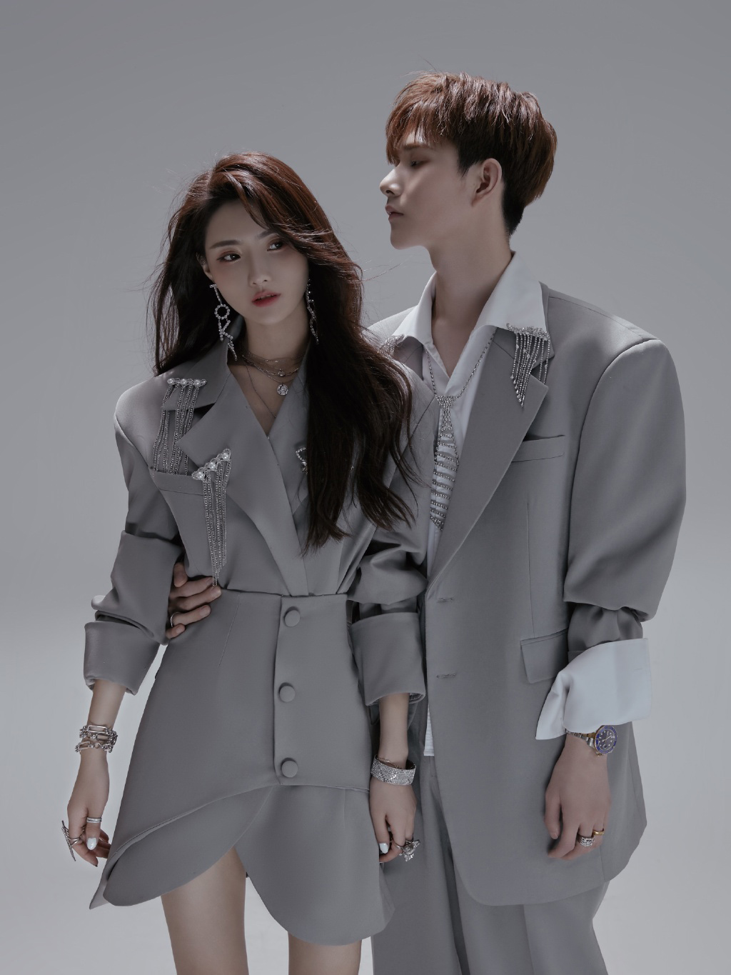 Fashionable Couple's Suit Set  - Ethnic Fashion Photography review and price