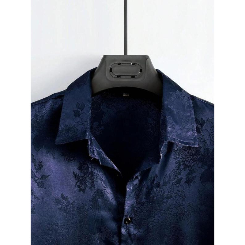 Men's Jacquard Satin Shirt Flo - Ethnic Wear In Fashion review and price